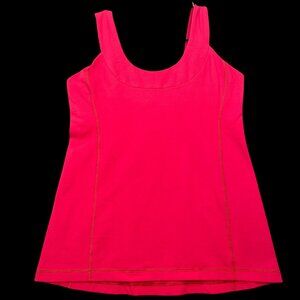 Lululemon Athletica Pink Tank Top Size 10 Womens Activewear Built-In Shelf Bra
